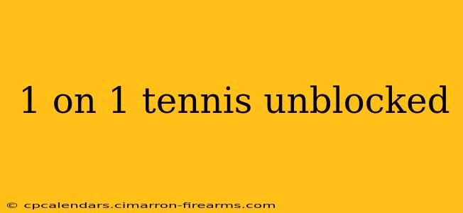 1 on 1 tennis unblocked