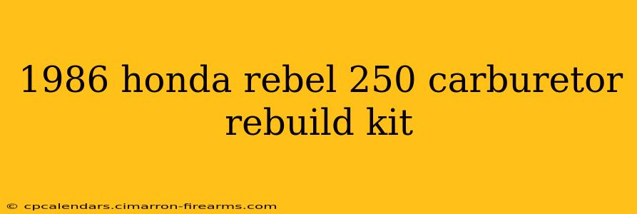 1986 honda rebel 250 carburetor rebuild kit