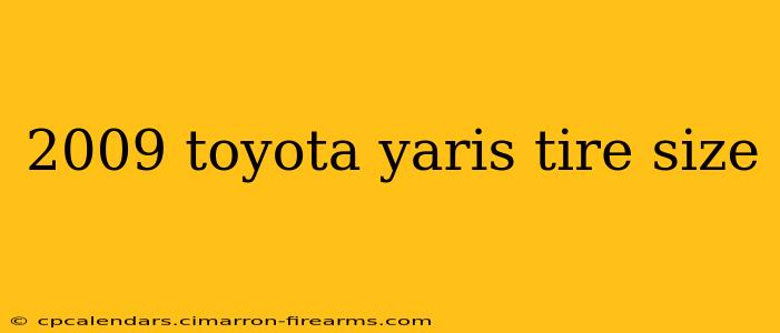 2009 toyota yaris tire size