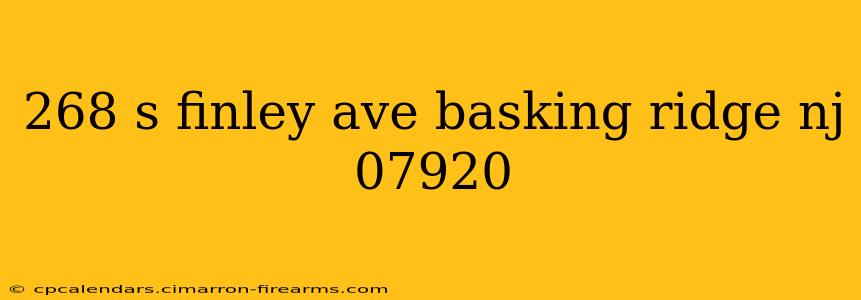 268 s finley ave basking ridge nj 07920