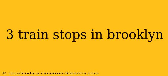 3 train stops in brooklyn