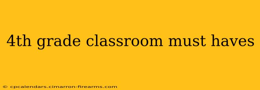 4th grade classroom must haves