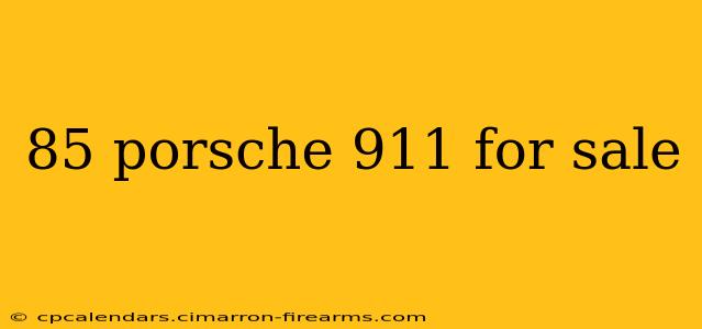 85 porsche 911 for sale