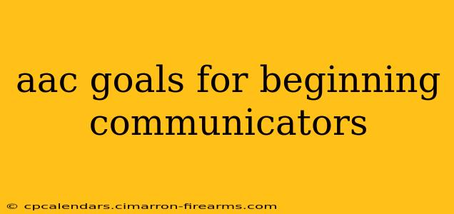 aac goals for beginning communicators