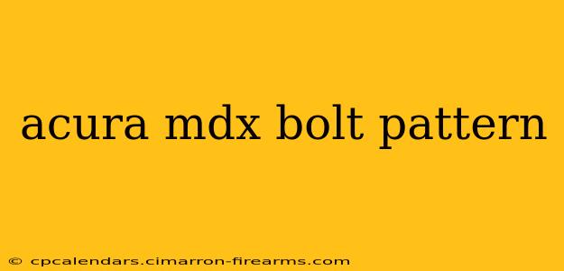 acura mdx bolt pattern