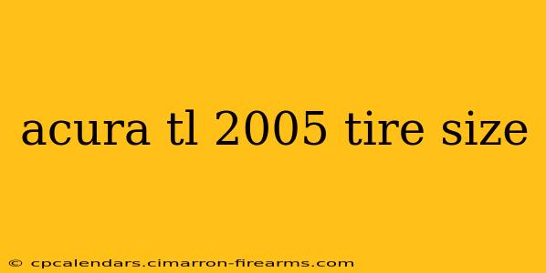 acura tl 2005 tire size