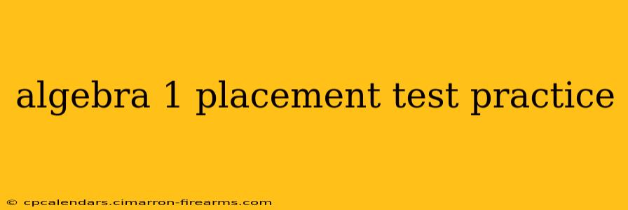 algebra 1 placement test practice