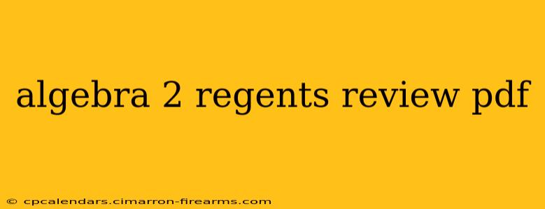 algebra 2 regents review pdf