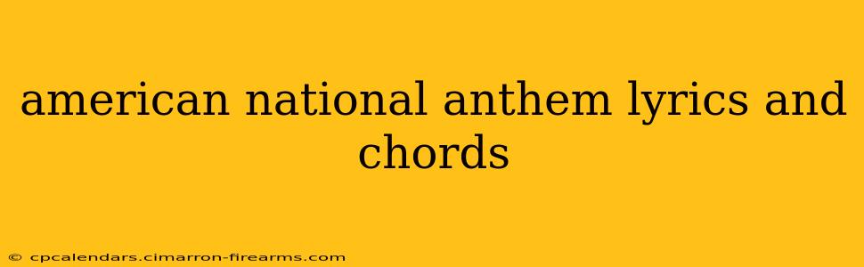 american national anthem lyrics and chords