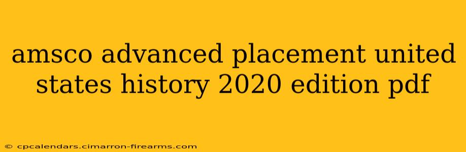 amsco advanced placement united states history 2020 edition pdf