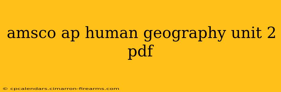 amsco ap human geography unit 2 pdf