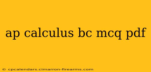 ap calculus bc mcq pdf