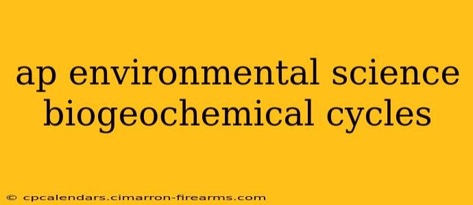 ap environmental science biogeochemical cycles