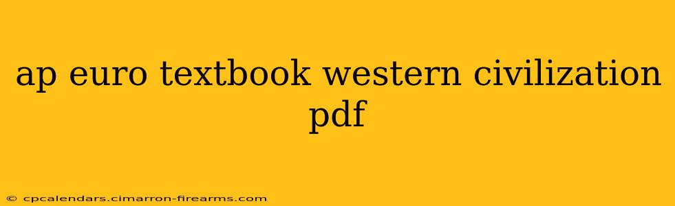 ap euro textbook western civilization pdf