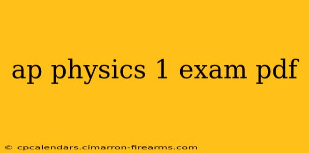 ap physics 1 exam pdf