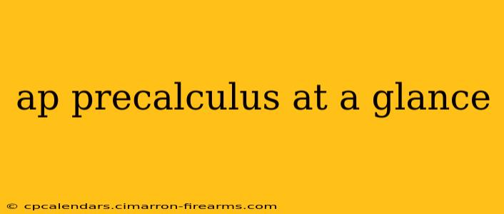 ap precalculus at a glance