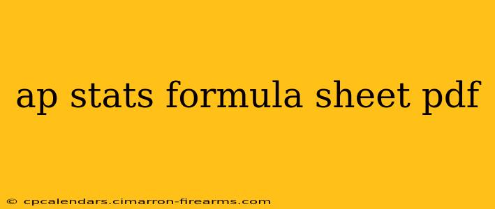 ap stats formula sheet pdf