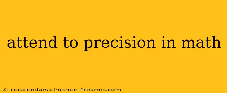 attend to precision in math