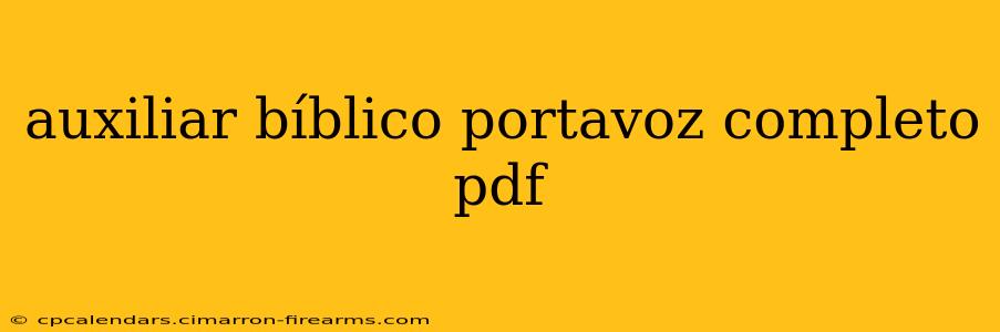 auxiliar bíblico portavoz completo pdf