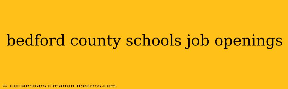 bedford county schools job openings