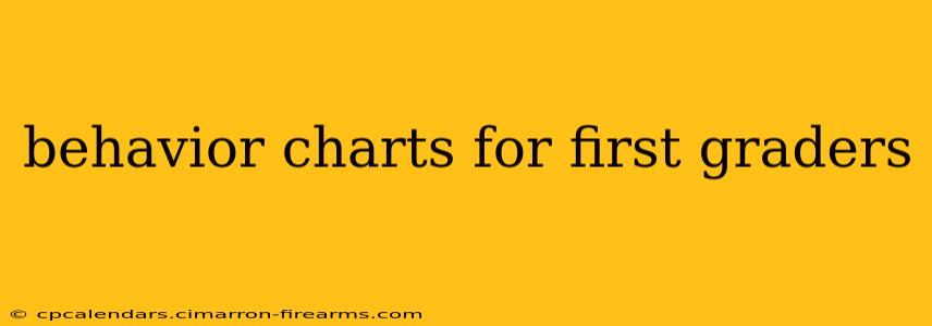 behavior charts for first graders