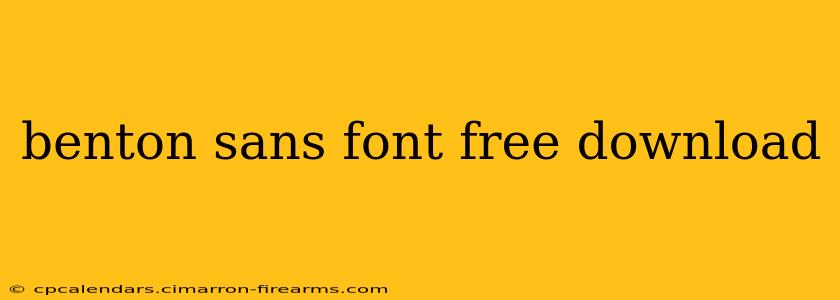 benton sans font free download