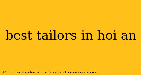 best tailors in hoi an