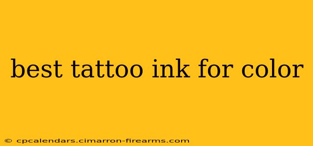 best tattoo ink for color