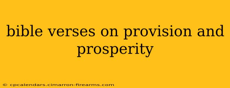 bible verses on provision and prosperity