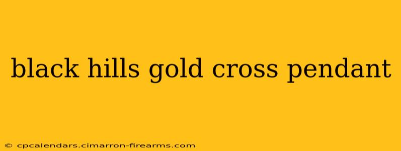 black hills gold cross pendant