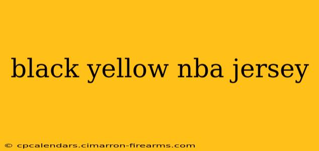 black yellow nba jersey