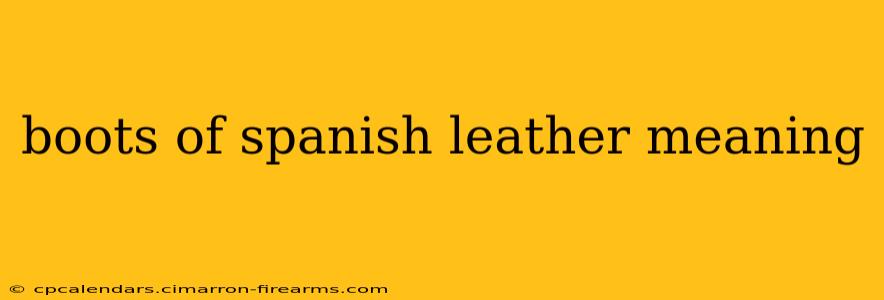 boots of spanish leather meaning