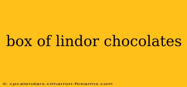 box of lindor chocolates