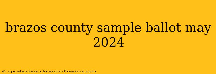 brazos county sample ballot may 2024