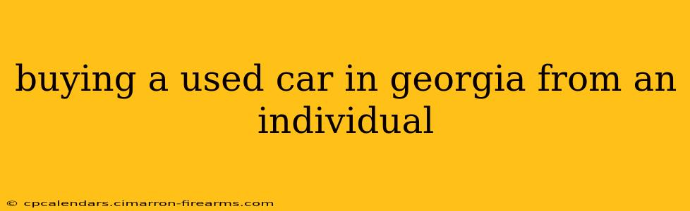 buying a used car in georgia from an individual