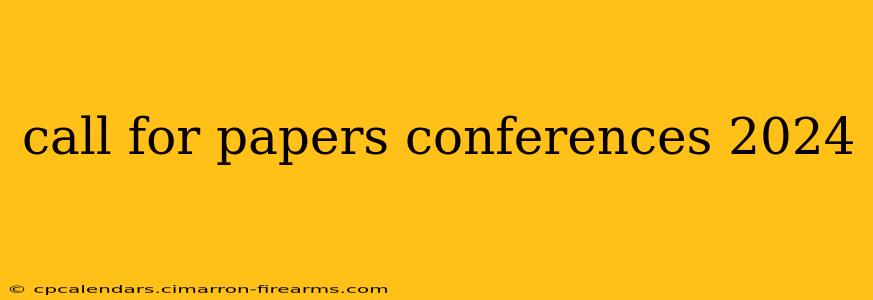 call for papers conferences 2024