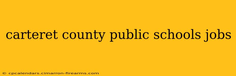 carteret county public schools jobs