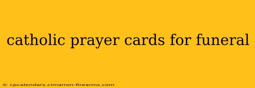 catholic prayer cards for funeral