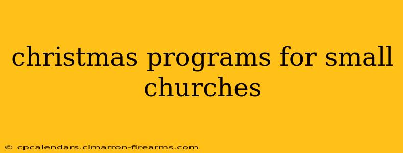 christmas programs for small churches