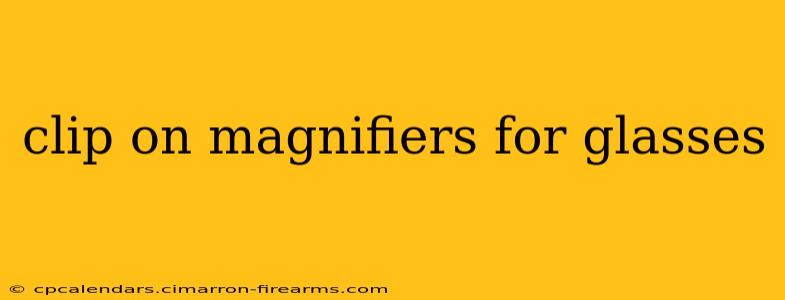 clip on magnifiers for glasses