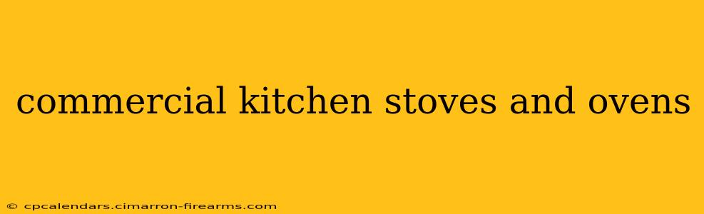 commercial kitchen stoves and ovens