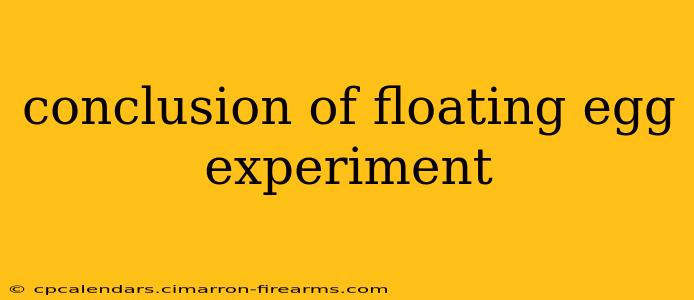 conclusion of floating egg experiment