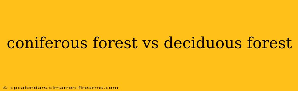 coniferous forest vs deciduous forest