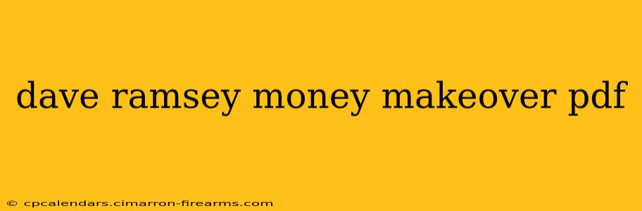 dave ramsey money makeover pdf