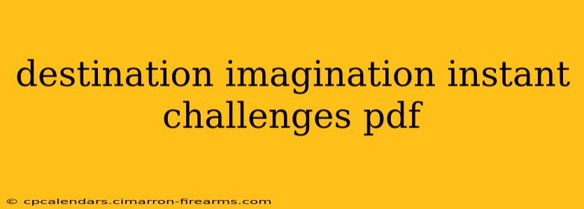 destination imagination instant challenges pdf