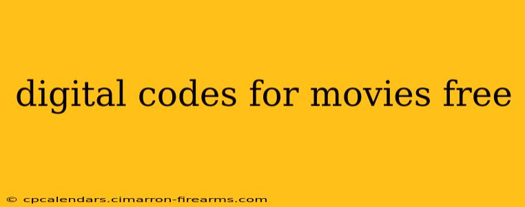 digital codes for movies free