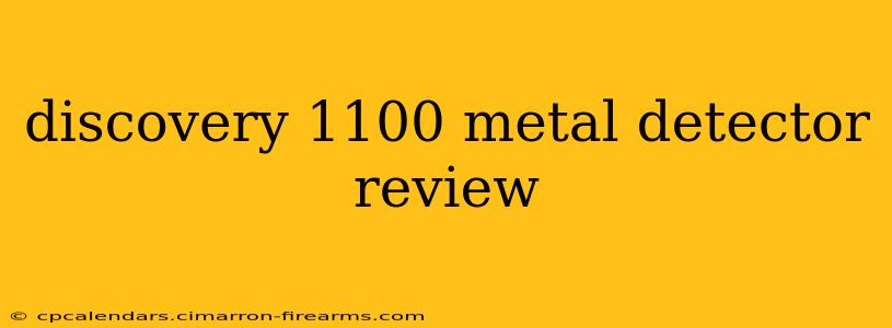 discovery 1100 metal detector review