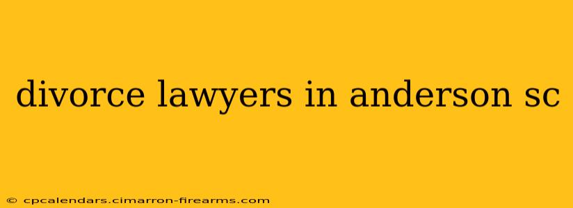 divorce lawyers in anderson sc