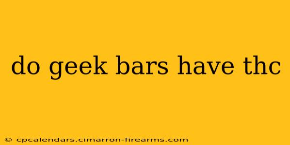 do geek bars have thc