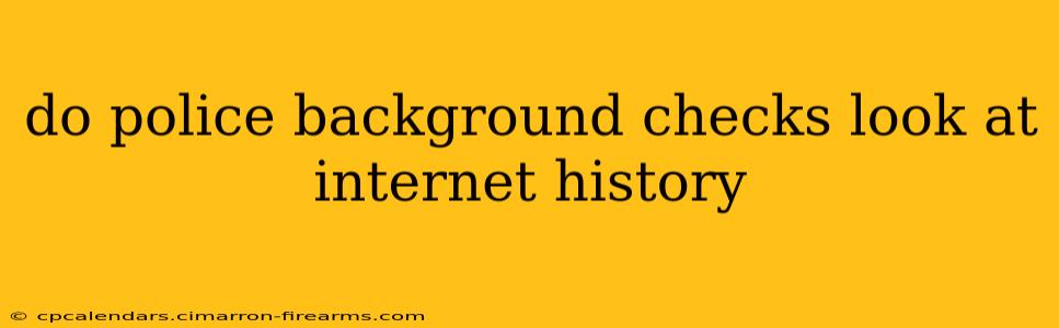 do police background checks look at internet history